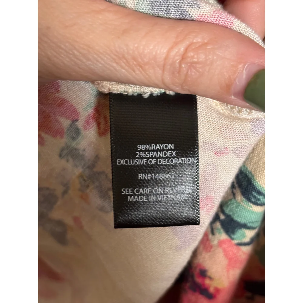 Torrid Mini Dress Floral Smocked Flowy Stretch Rayon Blend Multicolor Women's 0 - Picture 3 of 9